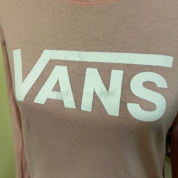 Vans Light Pink Checkered Long Sleeve Top - Picture 2 of 5